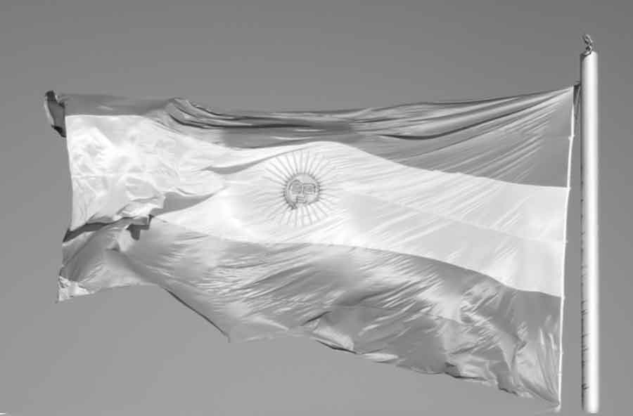 Bandera argentina flameando